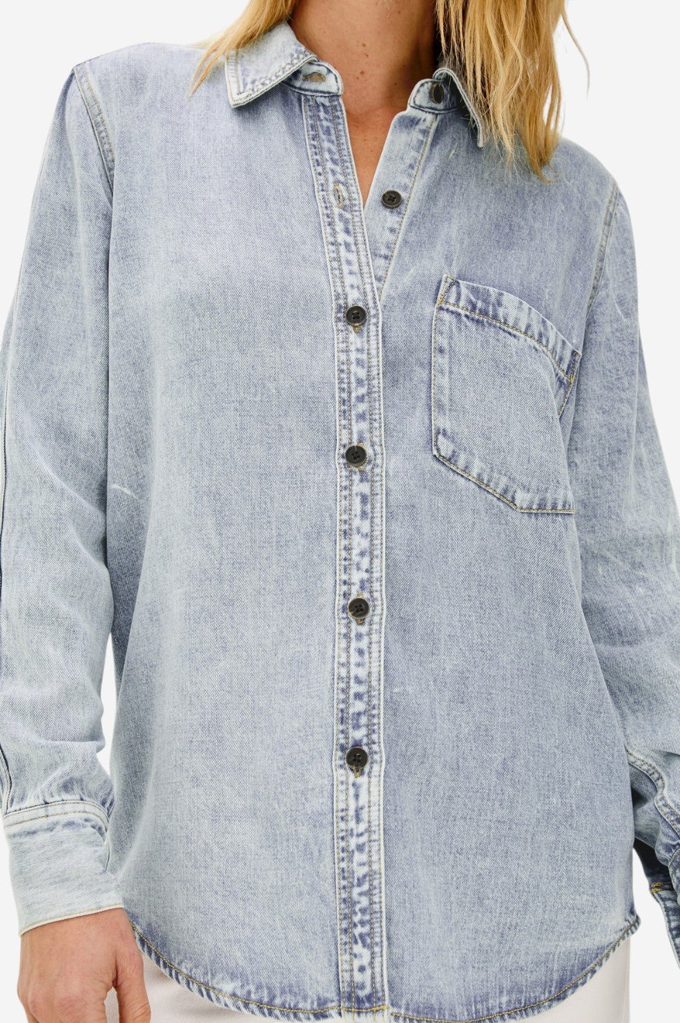 Atticus Shirt - Bleached Indigo - Image 3