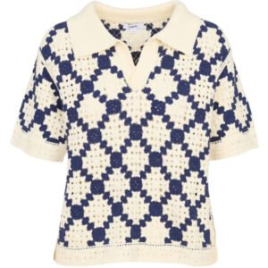 Perisol Top - Blue And White