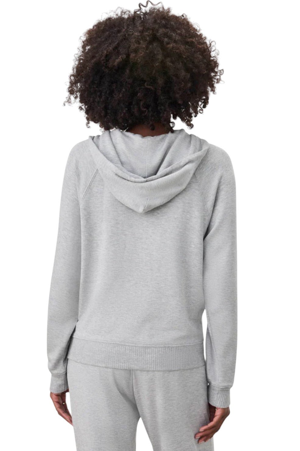 Super Soft Zip Up Hoodie - Heather Grey - Image 4