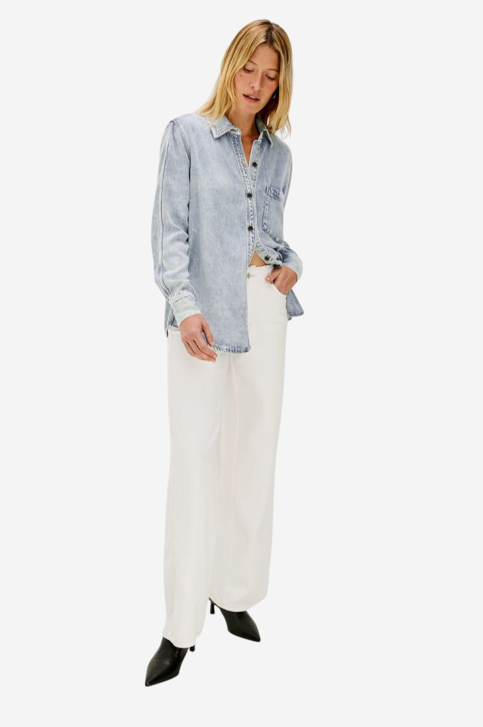 Atticus Shirt - Bleached Indigo - Image 4