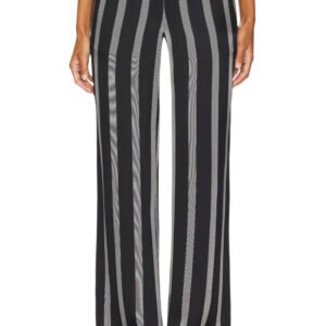 Soto Pant - Black Herringbone Stripe