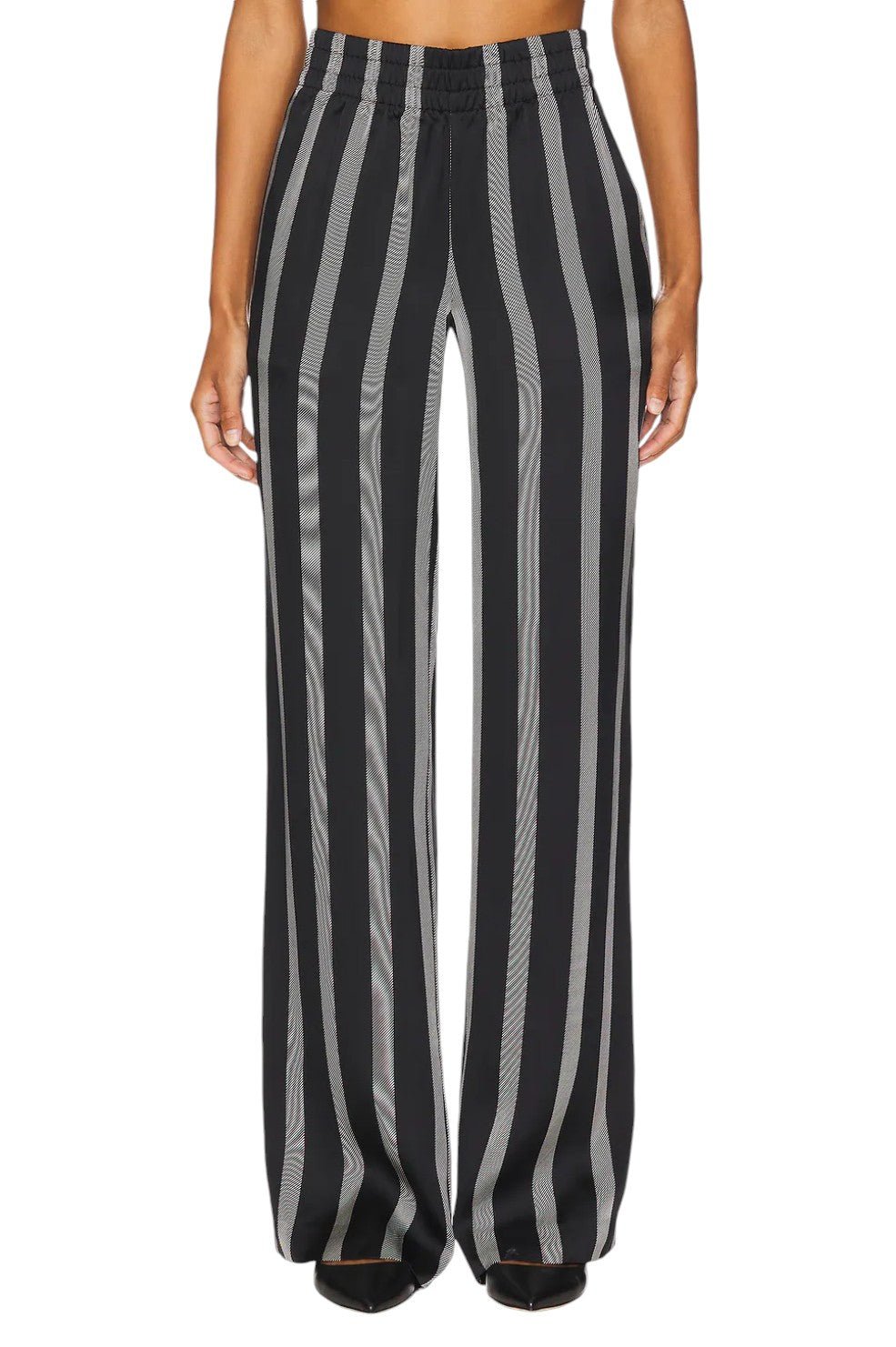 Soto Pant - Black Herringbone Stripe