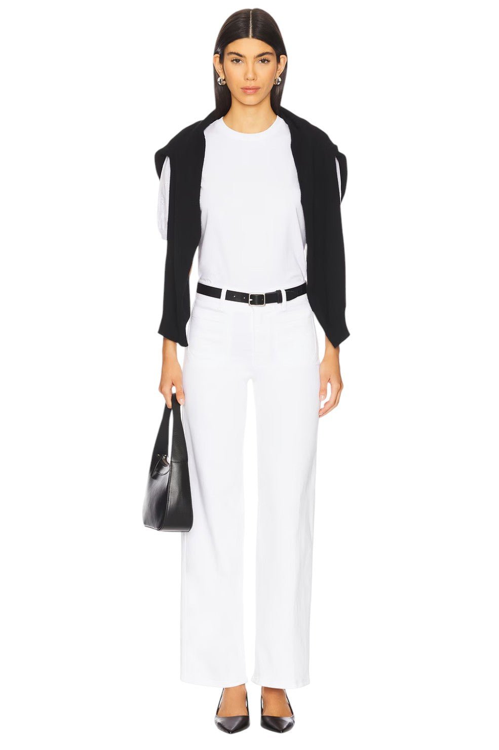 The Lace Sleeve Tee - White - Image 4