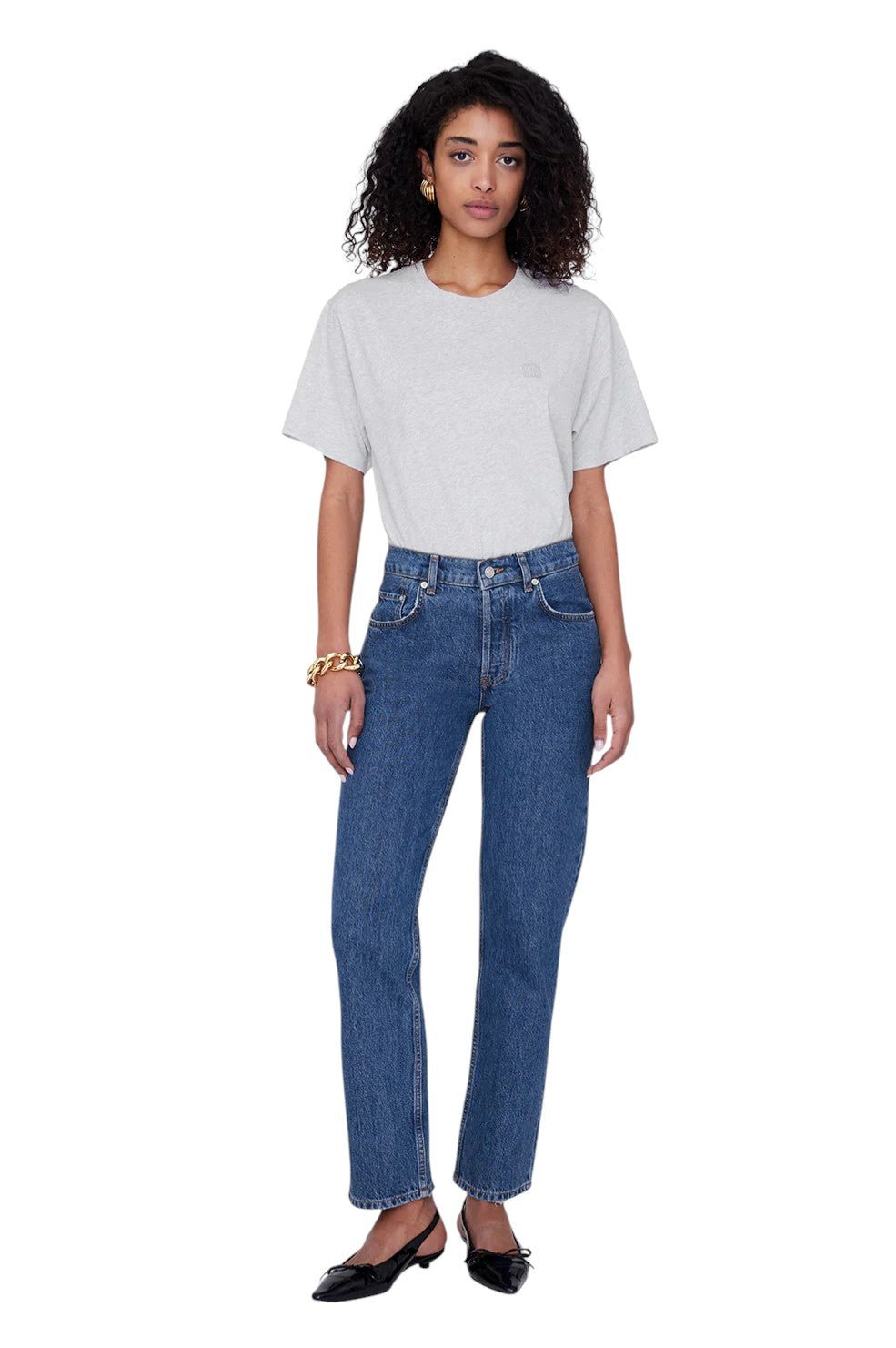 Lili Tee Framed Monogram - Heather Grey - Image 2