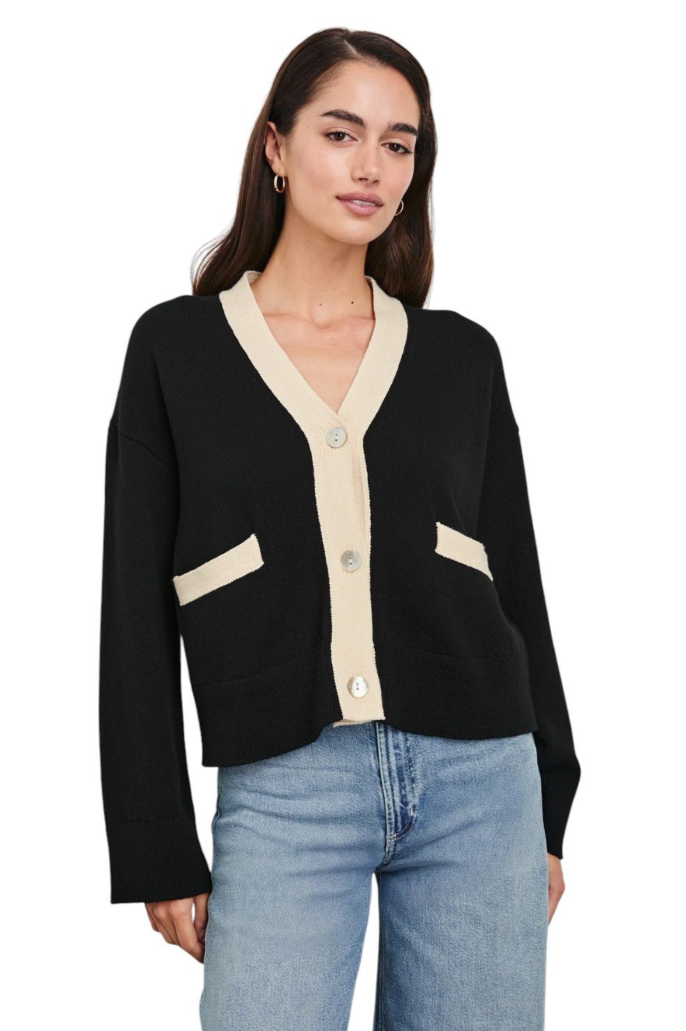 Geneva Cardigan - Black Ivory - Image 5