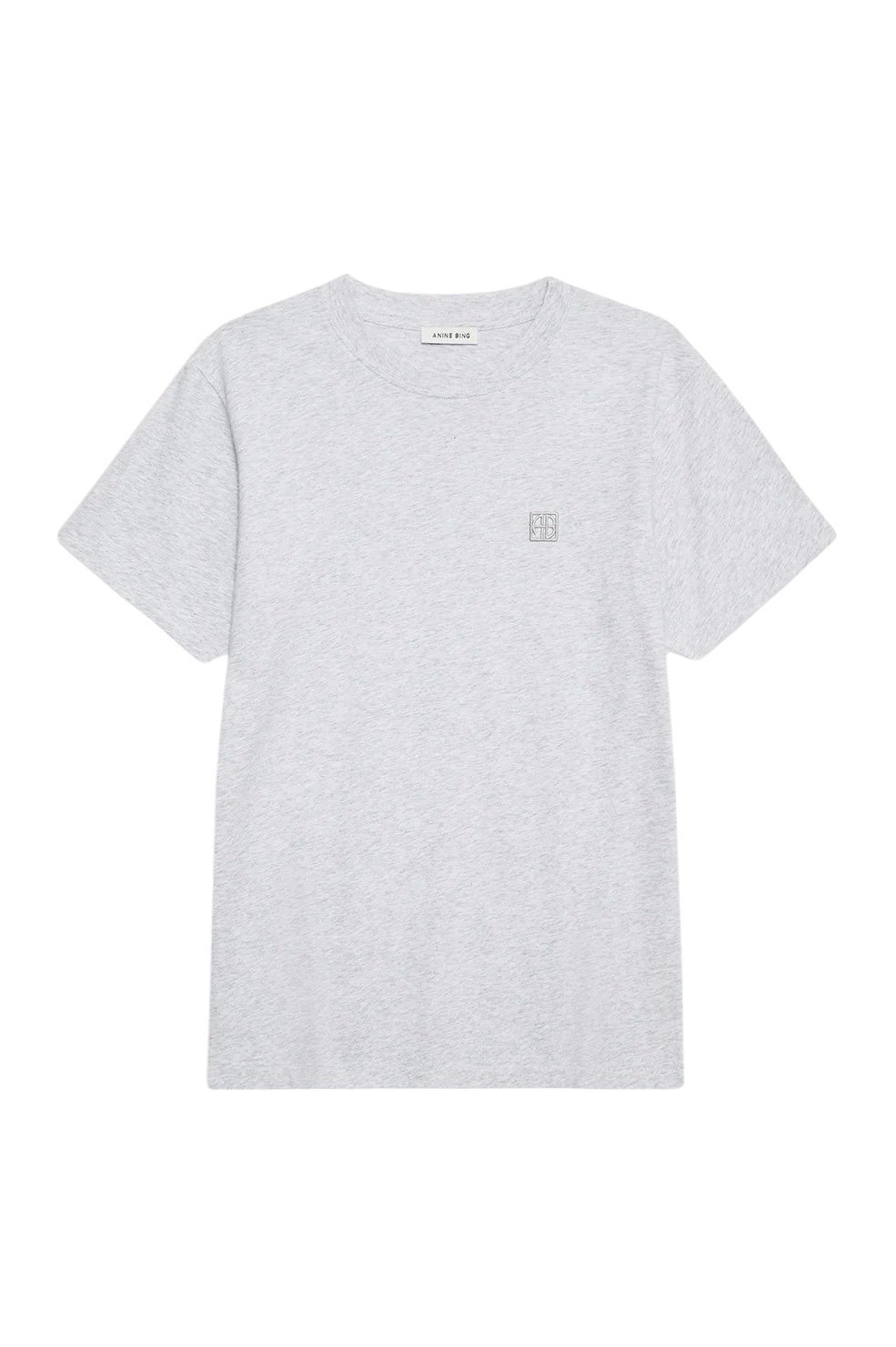 Lili Tee Framed Monogram - Heather Grey