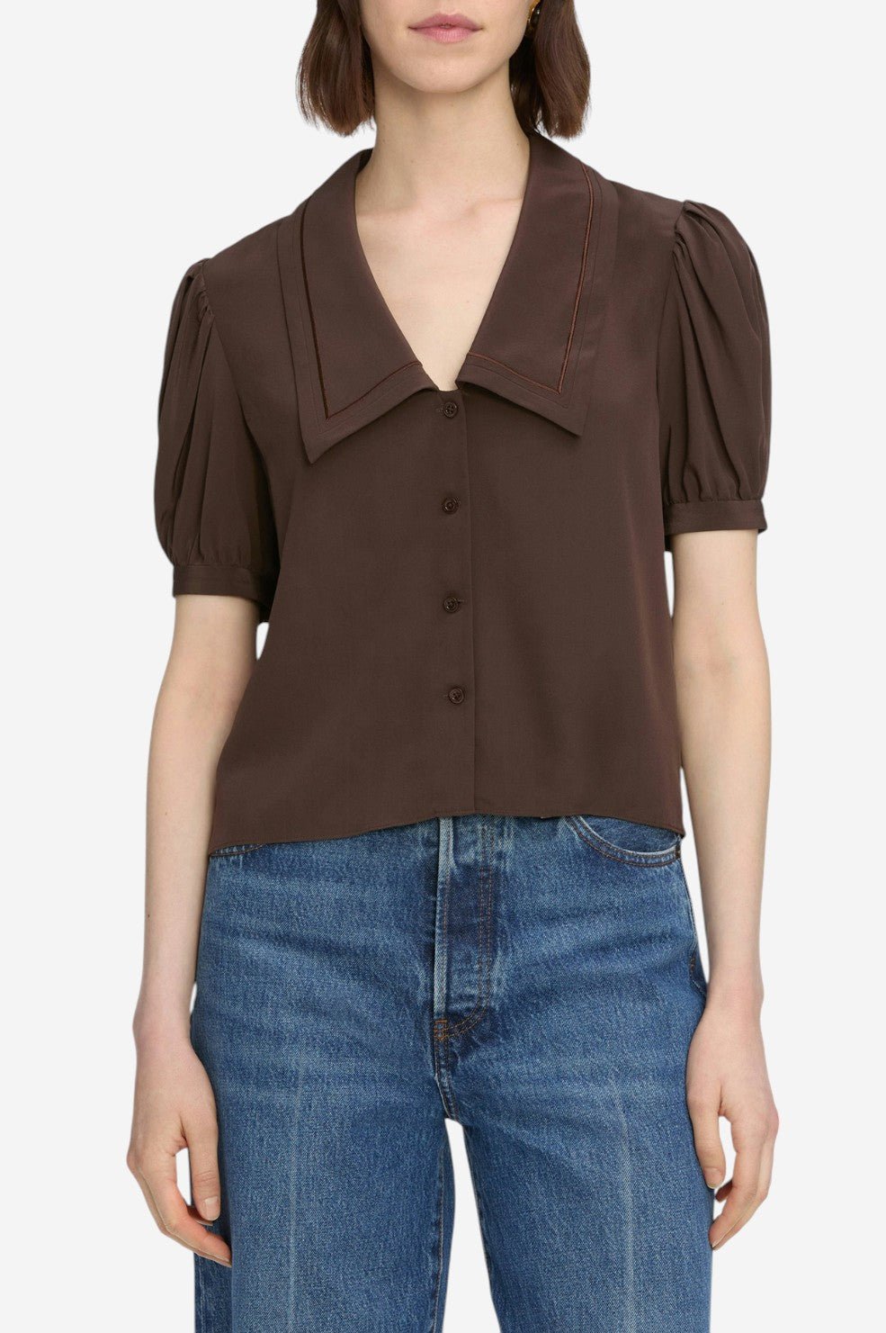 The Sailor Blouse - Coffee - Image 6