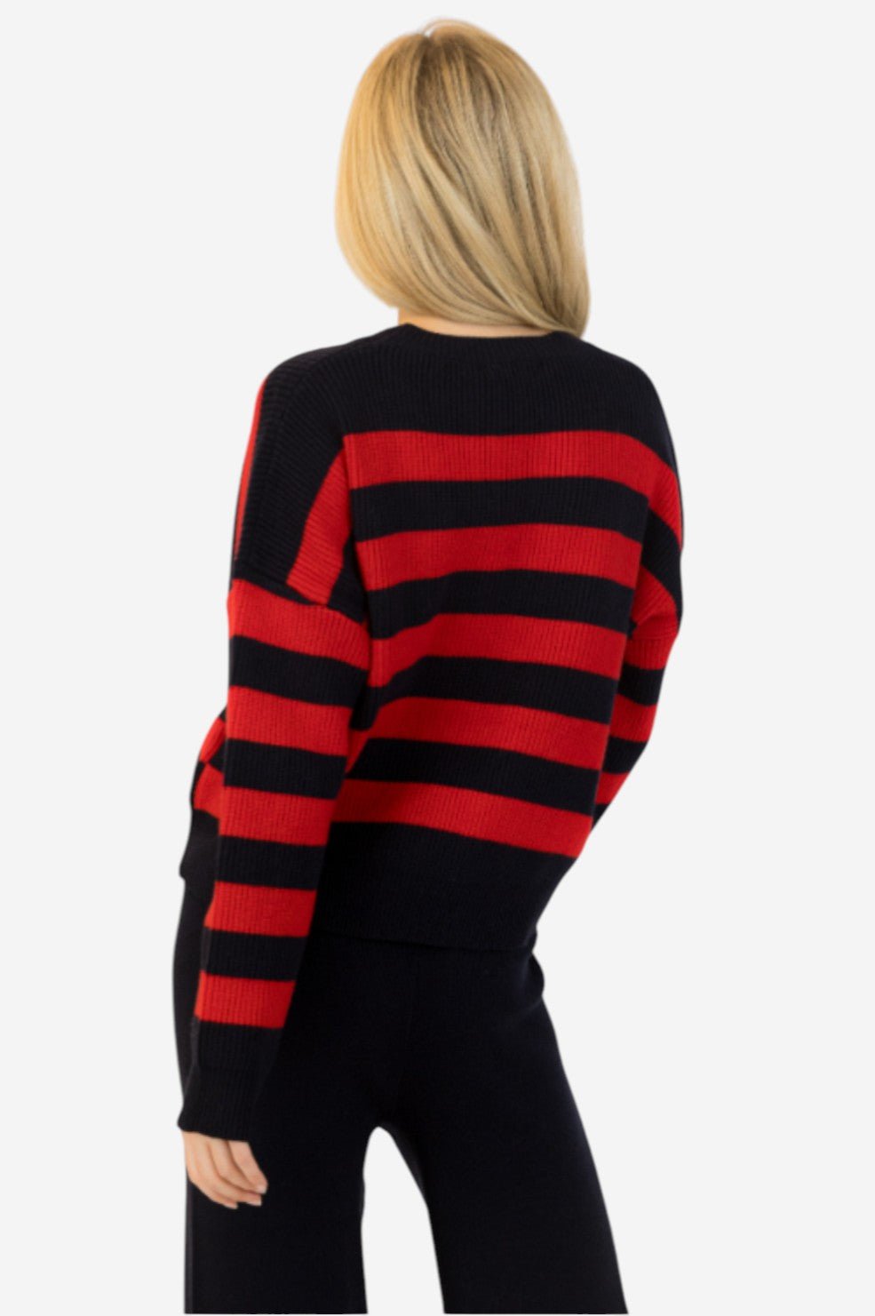 Bobby Crewneck Pullover - Red/Navy - Image 3