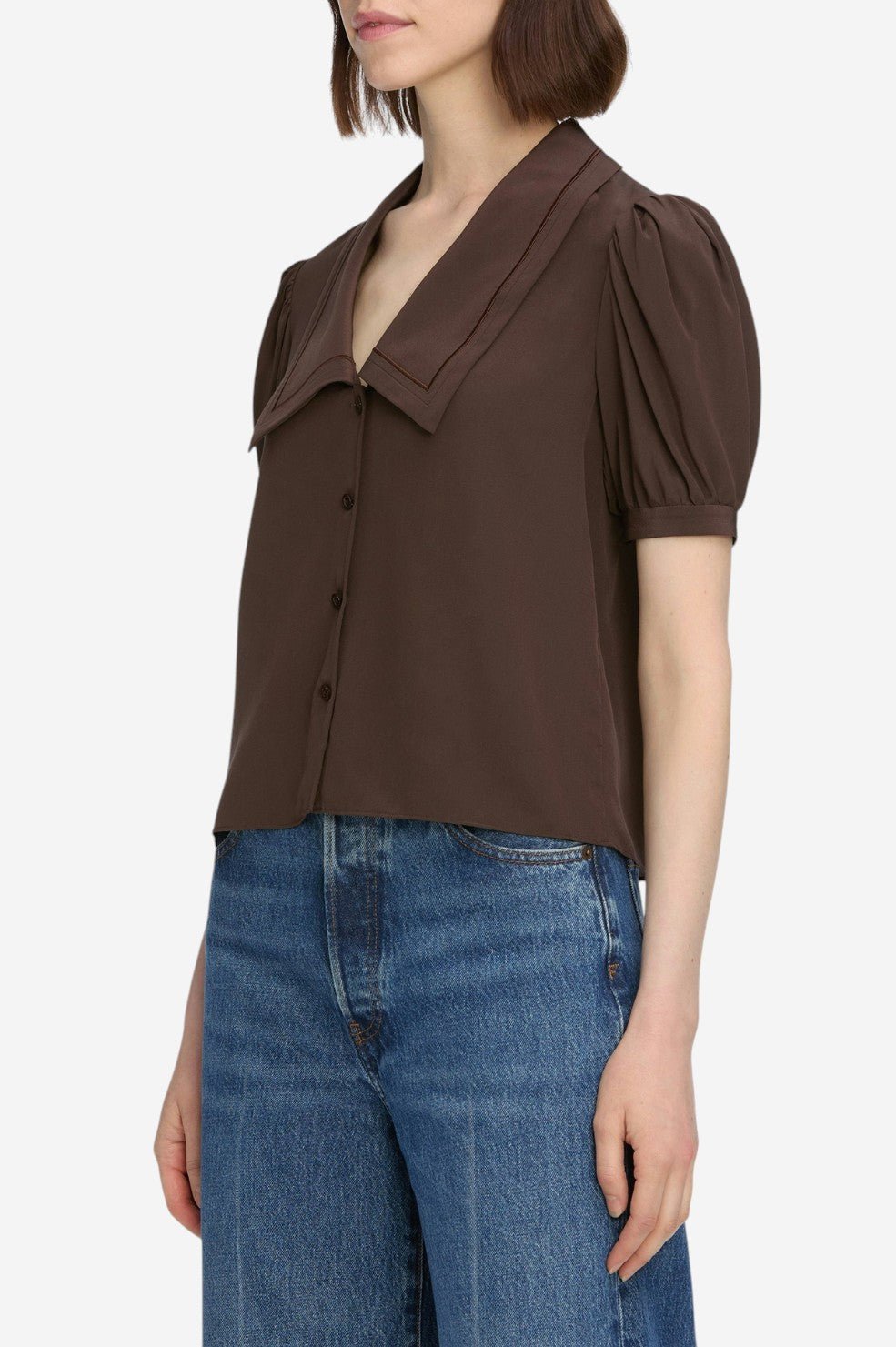 The Sailor Blouse - Coffee - Image 3