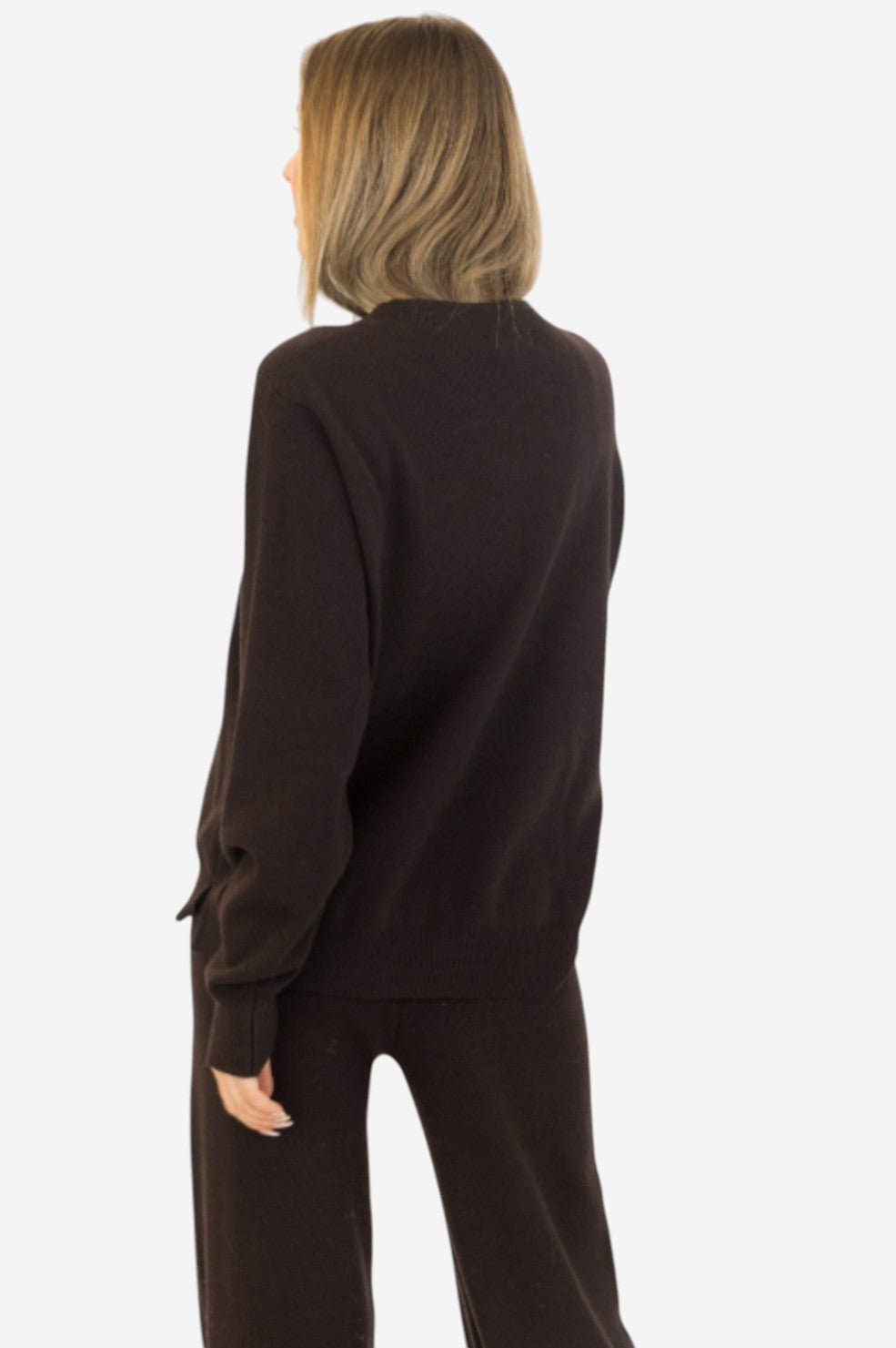 Claret Crewneck Pullover - Chocolate Brown - Image 3