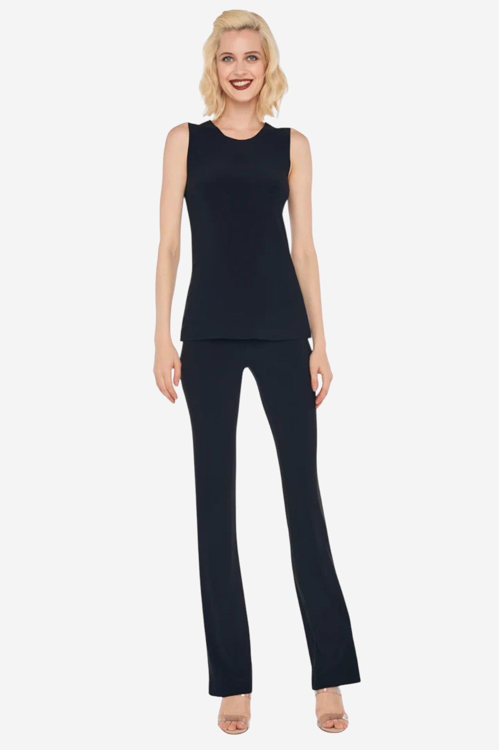 Sleeveless Swing Top - Black - Image 2