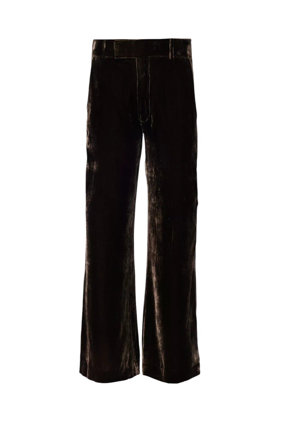 Crop Flare Velvet Trouser - Espresso - Image 4