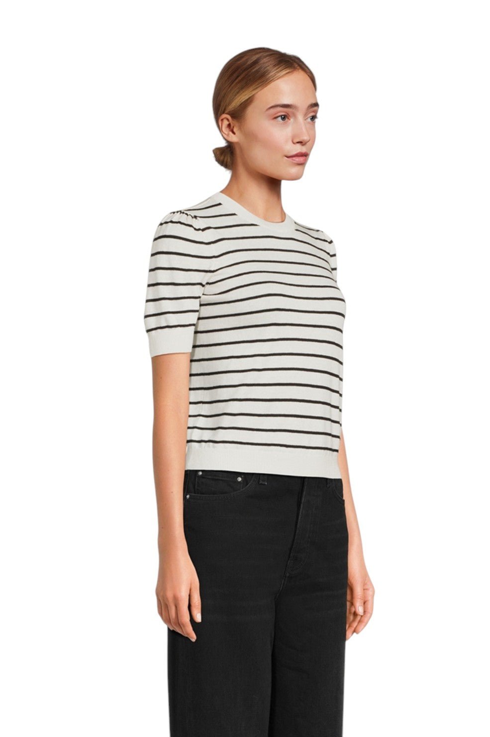 The Gathered Sweater - Cream Multi - Image 2