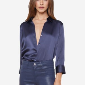 Dani Silk Blouse - Midnight