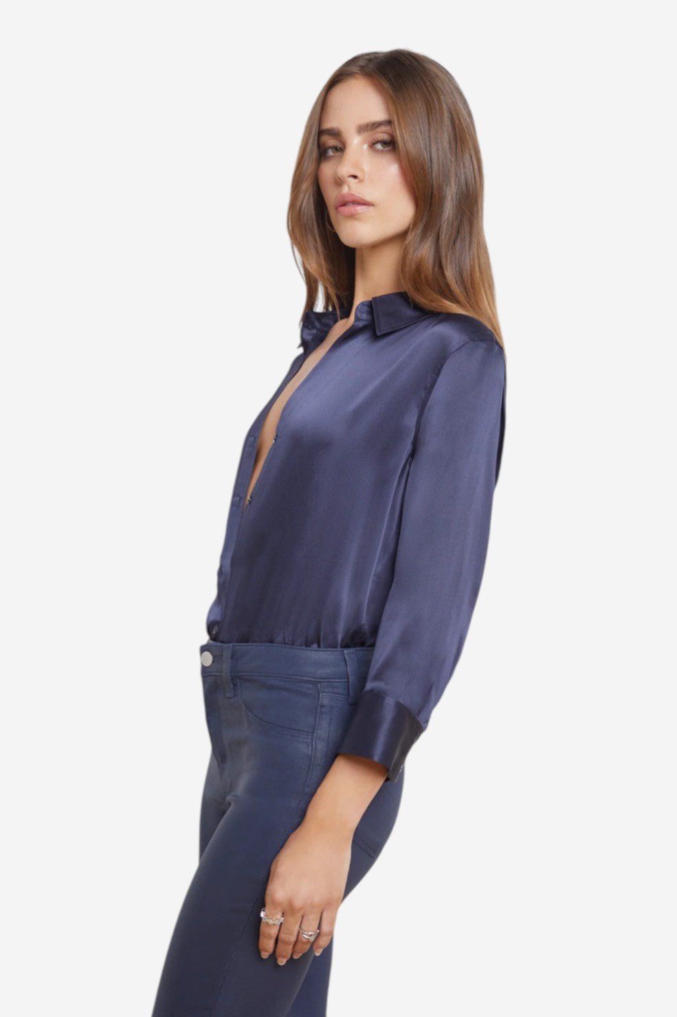 Dani Silk Blouse - Midnight - Image 3