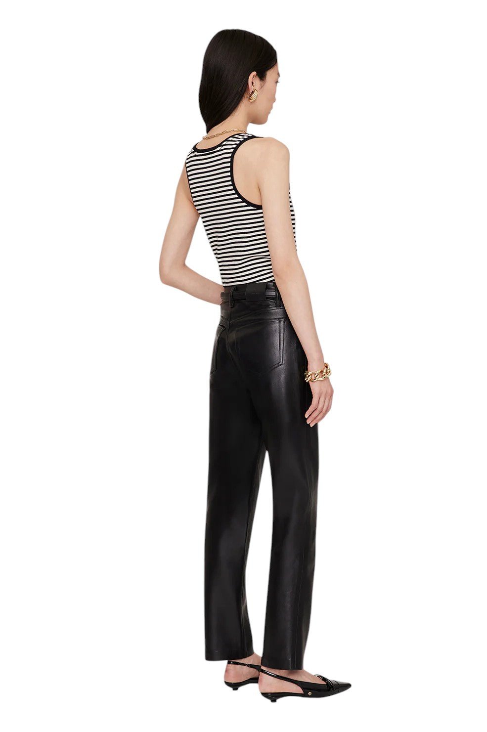 Alessia Tank - Cream And Black Stripe - Image 3