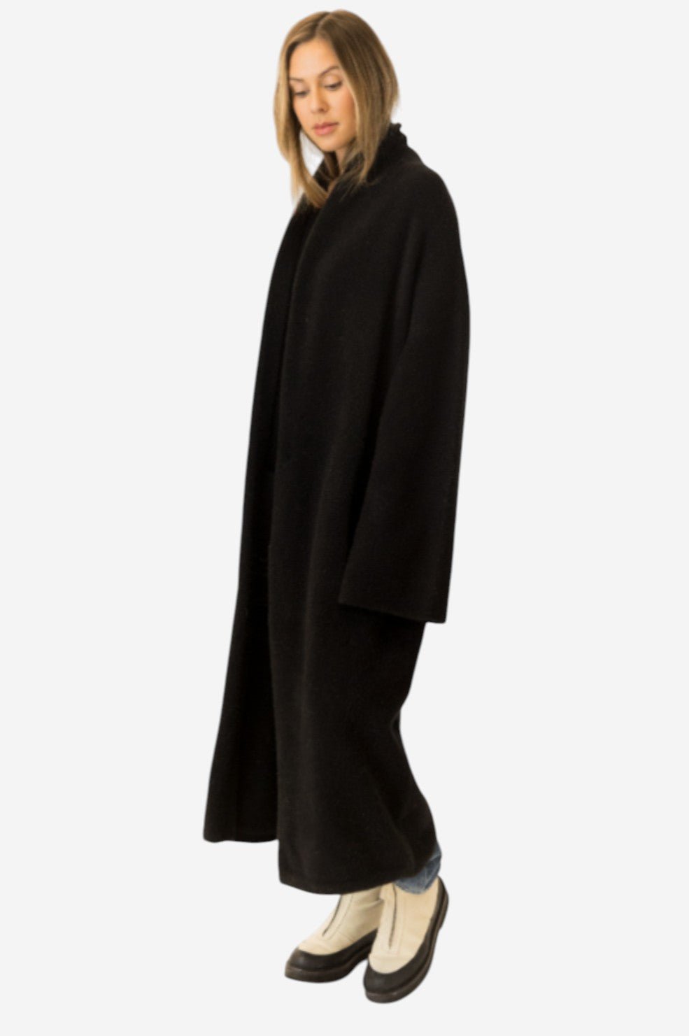 Hugh Shawl Collar Coat - Black - Image 2