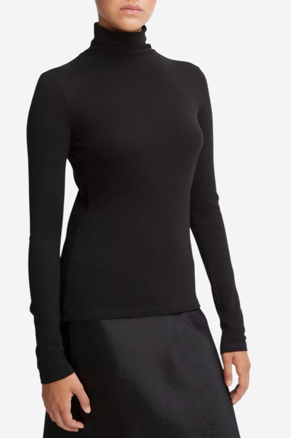 Essential Long Sleeve Turtleneck - Black - Image 3