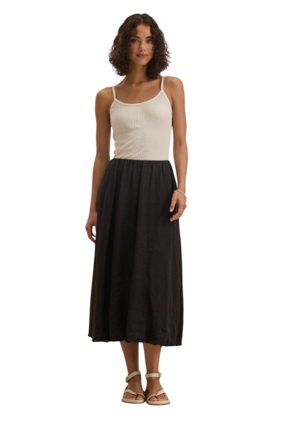 Rachelle Linen Skirt - Black