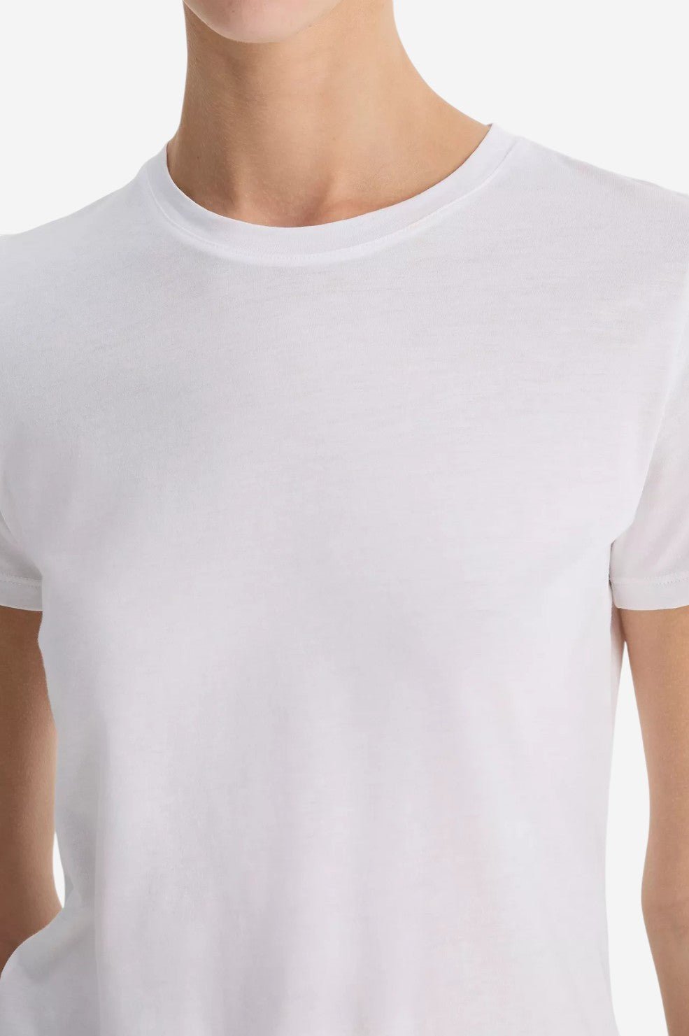 Essential Pima Cotton Crew Neck T-Shirt - Optic White - Image 2
