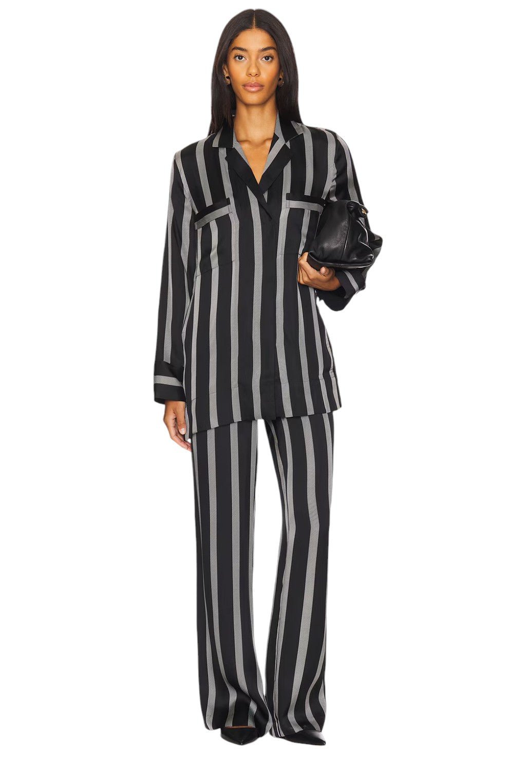 Soto Pant - Black Herringbone Stripe - Image 3