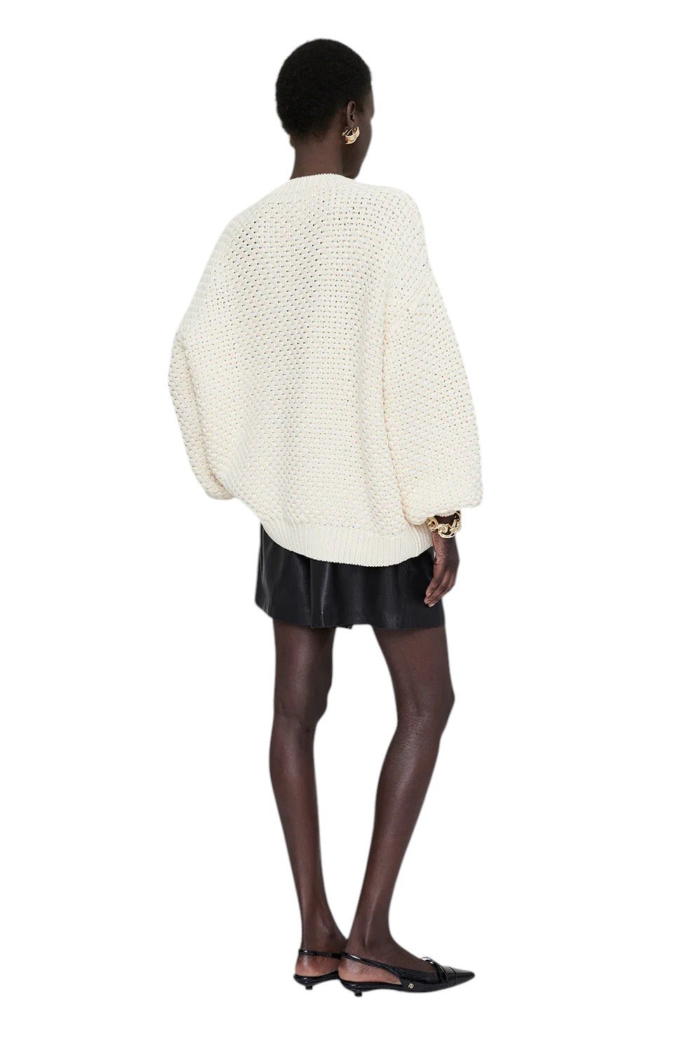 Sydney Crew Sweater - Ivory Crochet - Image 3
