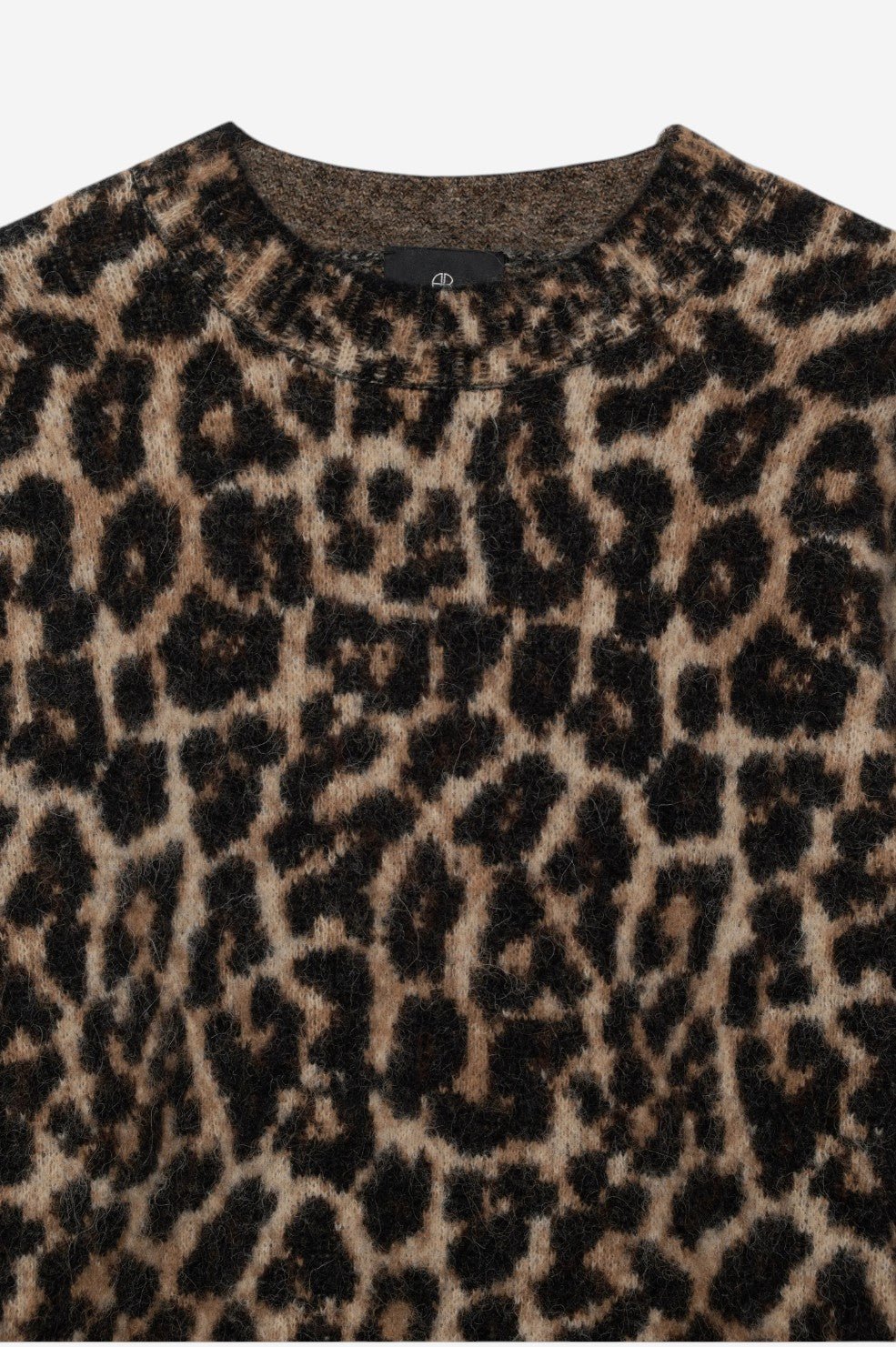Sydney Crew Sweater - Black And Brown Leopard - Image 4