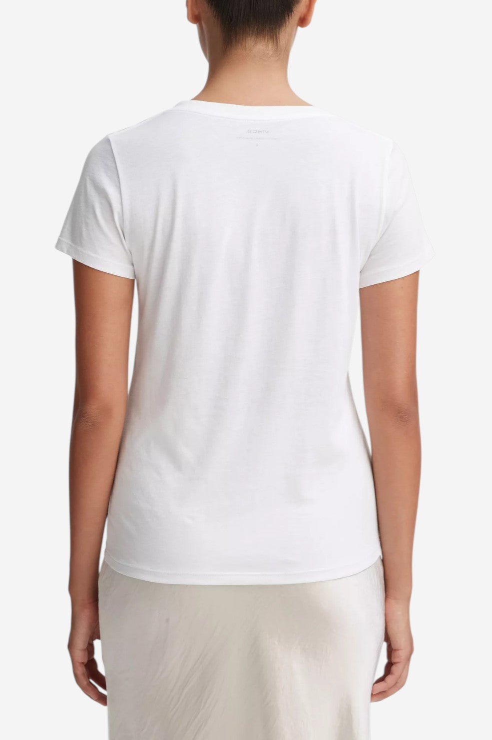 Essential Pima Cotton V-Neck T-Shirt - Optic White - Image 4