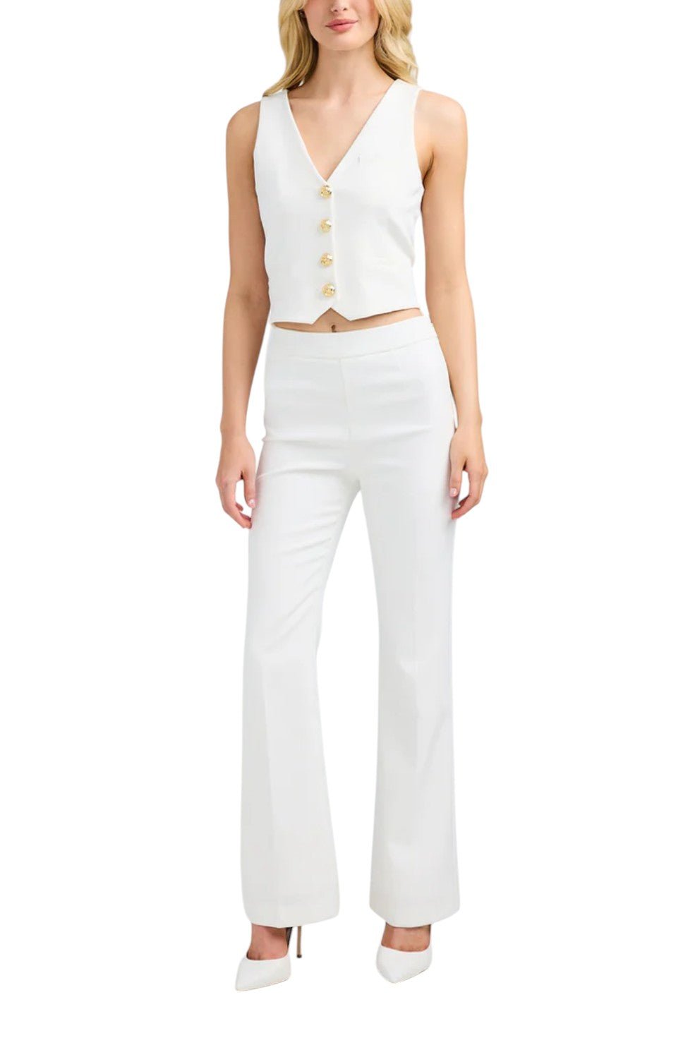 Isadora Crepe Vest - White - Image 3