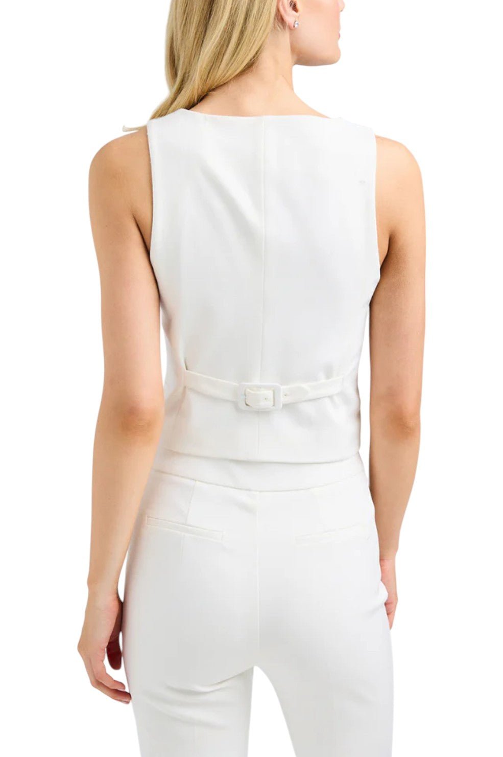 Isadora Crepe Vest - White - Image 4