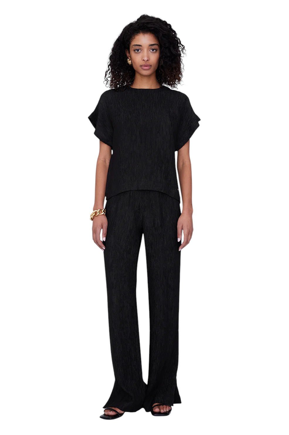 Jollie Top - Black Crinkle - Image 2