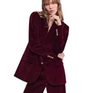 Everyday Velvet Blazer - Wine